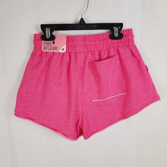New Fire and Fleur womens pink drawstring athletic jogger shorts size Small - Picture 4 of 7